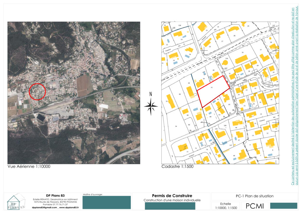 PCMI-1 : Plan de situation du terrain